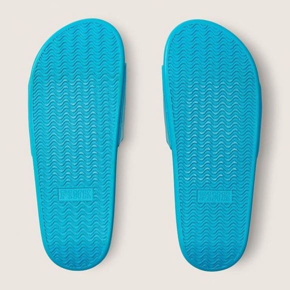 NEW Large VS PINK Slides in Blue Script Logo - Picture 9 of 9